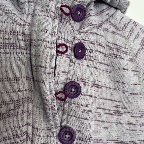 North Face. Hooded Sweater. Grey and Purple Color. Size L (Fits M). Womens. - Picture 4 of 11